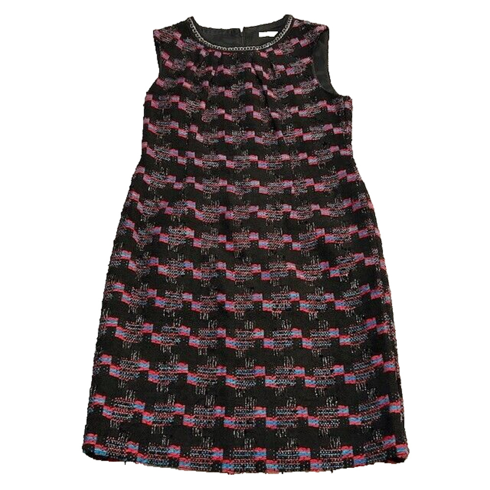 Trina Turk Womens Dress Sleeveless Good Night Tweed Sheath Lined Black Size 10